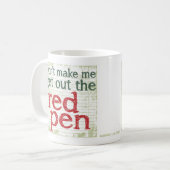 Docent Red Pen Koffiemok (Voorkant links)