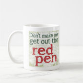 Docent Red Pen Koffiemok (Links)
