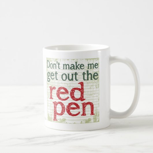 Docent Red Pen Koffiemok (Rechts)