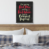 Docent Red Pen Red Wine Canvas Afdruk (Insitu (Slaapkamer))