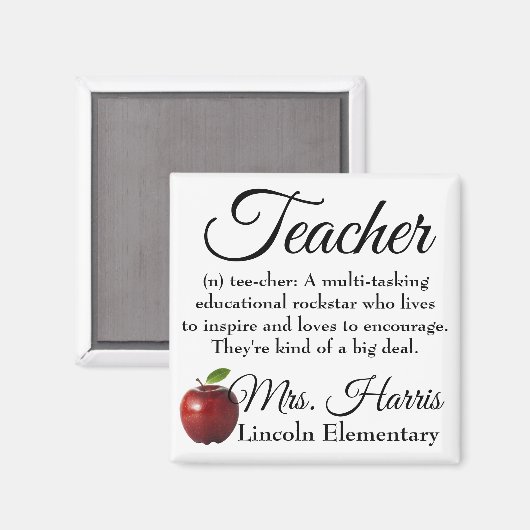 Docent Rockstar (aanpasbaar) Magneet (Voorkant / Achterkant)