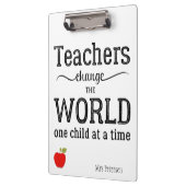 Docent rode appel inspirerend quote klembord (Links)