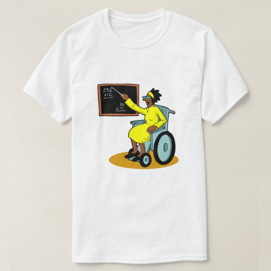 Docent rolstoel t-shirt (Design voorkant)