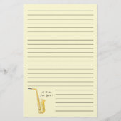 Docent saxofoonmuziek briefpapier (Achterkant)