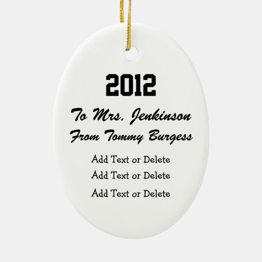 Docent - School House - SRF Keramisch Ornament (Achterkant)