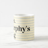 Docent Schrijfnotitieboekstijl op maat van leraar Koffiemok (Center)