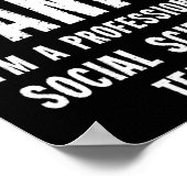 Docent Sociale Wetenschappen Poster (Hoek)