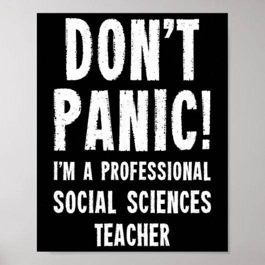 Docent Sociale Wetenschappen Poster (Voorkant)