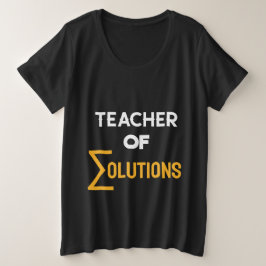 Docent ∑Solutions Algebra Wiskunde Docent Grote Maat T-shirt