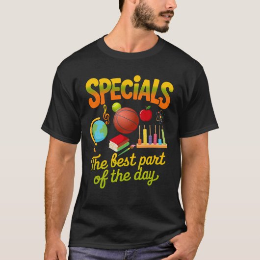 Docent Specials Het beste deel van de dag Specials T-shirt (Voorkant)