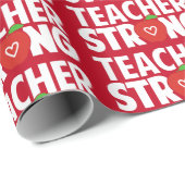 Docent sterk met rode appel cadeaupapier (Rol Hoek)