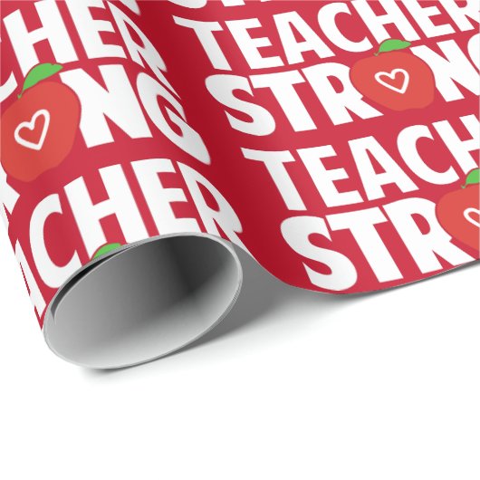 Docent sterk met rode appel cadeaupapier (Rol Hoek)