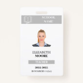 docent & student ID Kaart Sjabloon Badge (Voorkant)