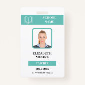 docent & student ID Kaart Sjabloon Badge (Voorkant)