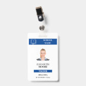 docent & student ID Kaart Sjabloon Badge (Voorzijde met clip)