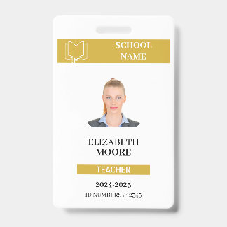  docent & student ID Kaart Sjabloon Badge
