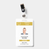  docent & student ID Kaart Sjabloon Badge (Voorzijde met clip)