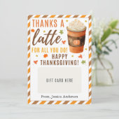 Docent Thanksgiving Geschenken Kaart Houder Koffie (Staand voorkant)