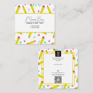 Docent Tutor HomeSchool Onderwijs Vierkante Visitekaartje