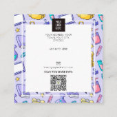 Docent Tutor HomeSchool Onderwijs Vierkante Visitekaartje (Achterkant)