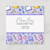 Docent Tutor HomeSchool Onderwijs Vierkante Visitekaartje (Voorkant)