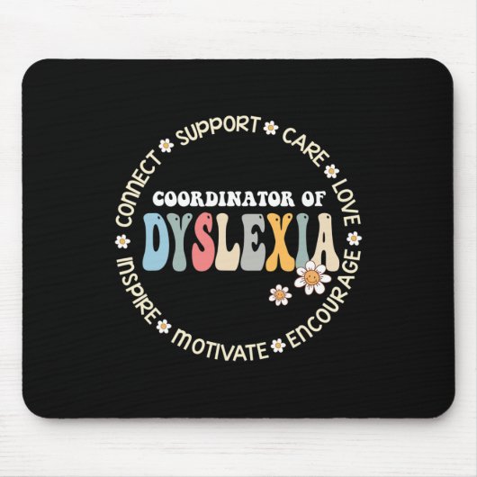 Docent van de Dyslexia Squad Awareness Month Muismat (Voorkant)