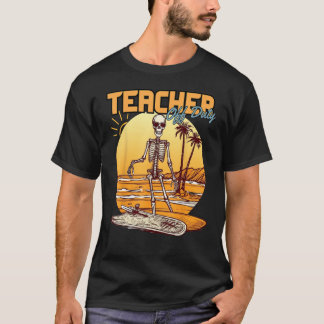 Docent van dienst leraar surfen strand skelet Su T-shirt