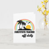Docent van dienst regenboog einde van het schoolja kaart (Gele Bloem)