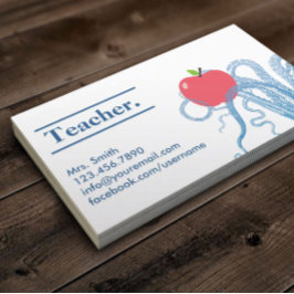 Docent Vintage Octopus & Apple Uniek Visitekaartje
