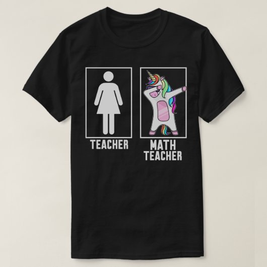 Docent vs Wiskunde docent 1 T-shirt (Design voorkant)