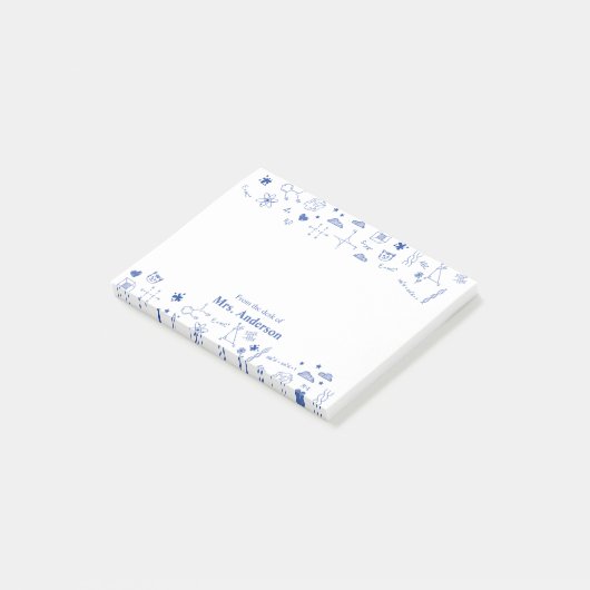 Docent Wiskunde en Wetenschapsschool Post-it® Notes (Schuin)