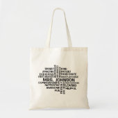 Docent Word Cloud Naam en eigenschappen Tote Bag (Voorkant)