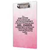 Docent Word Cloud Pink Ombre Klembord (Links)