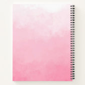 Docent Word Cloud Pink Ombre Notitieboek (Achterkant)