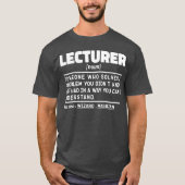 Docent Zelfstandig naamwoord Openbare Spreker Lesg T-shirt (Voorkant)