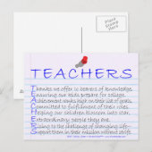 Docenten (acrostiek) briefkaart (Voorkant / Achterkant)