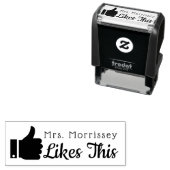 Docenten Duim Omhoog Vind Dit Leuk Zelfinktende Stempel (In situ)