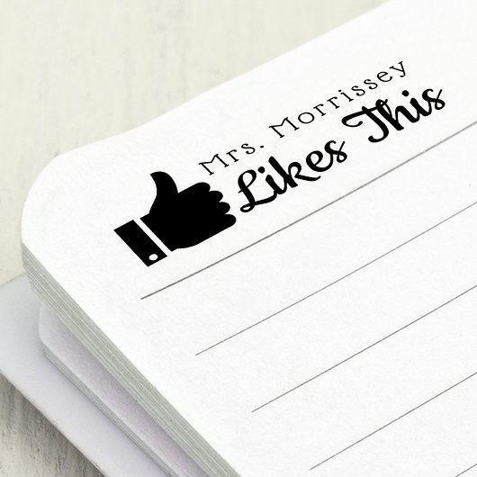 Docenten Duim Omhoog Vind Dit Leuk Zelfinktende Stempel