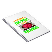 Docenten Hersenen Skelet Hand Hart Halloween Notitieboek (Rechterzijde)