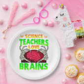 Docenten Hersenen Skelet Hand Hart Halloween Papieren Bordje (Feest)