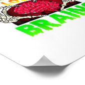 Docenten Hersenen Skelet Hand Hart Halloween Poster (Hoek)