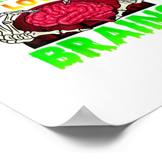 Docenten Hersenen Skelet Hand Hart Halloween Poster (Hoek)