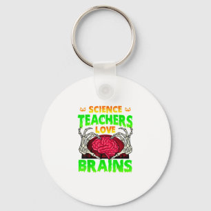 Docenten Hersenen Skelet Hand Hart Halloween Sleutelhanger