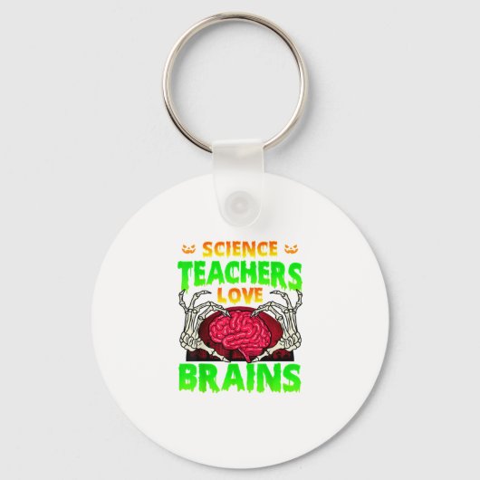 Docenten Hersenen Skelet Hand Hart Halloween Sleutelhanger (Voorkant)