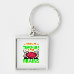 Docenten Hersenen Skelet Hand Hart Halloween Sleutelhanger