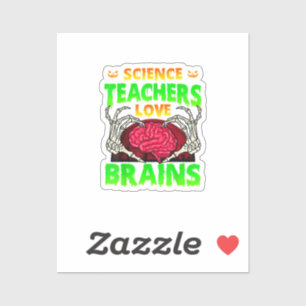 Docenten Hersenen Skelet Hand Hart Halloween Sticker