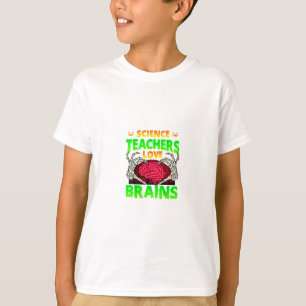 Docenten Hersenen Skelet Hand Hart Halloween T-shirt