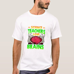 Docenten Hersenen Skelet Hand Hart Halloween T-shirt