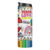 Docenten: inspireren, groeien, denken ,harten thermosbeker (Geroteerd rechts)