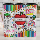 Docenten: inspireren, groeien, denken ,harten thermosbeker